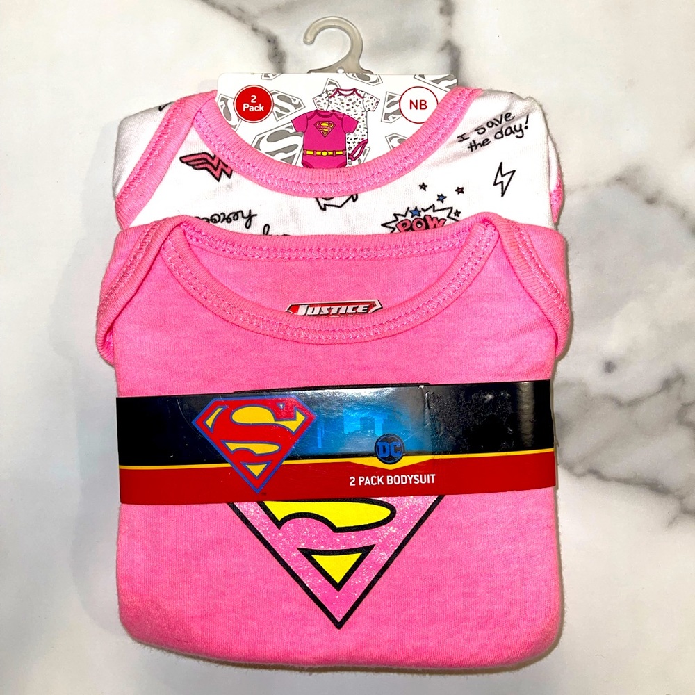 Brand New 2 Pack Superhero Onesies